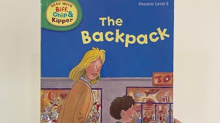 This book is ‘The Backpack’, from the Biff, Chip & Kipper series. 🎒