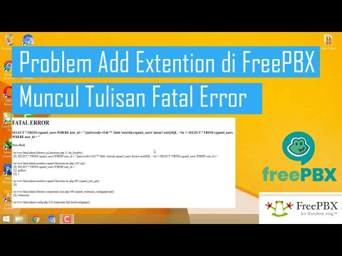 Problem Add Extention freePBX, Muncul tulisan fatal error