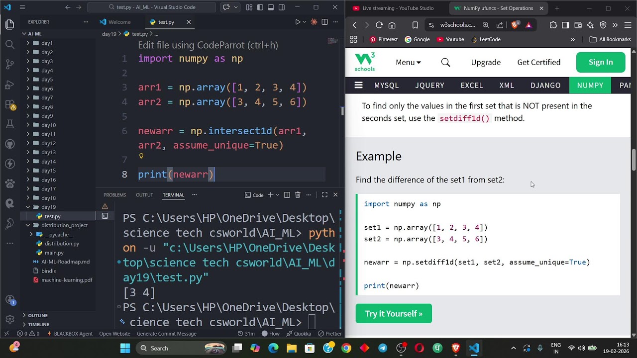 Learning AI From Zero – Python Moudles | NumPy | Live Study With Me | Day 19