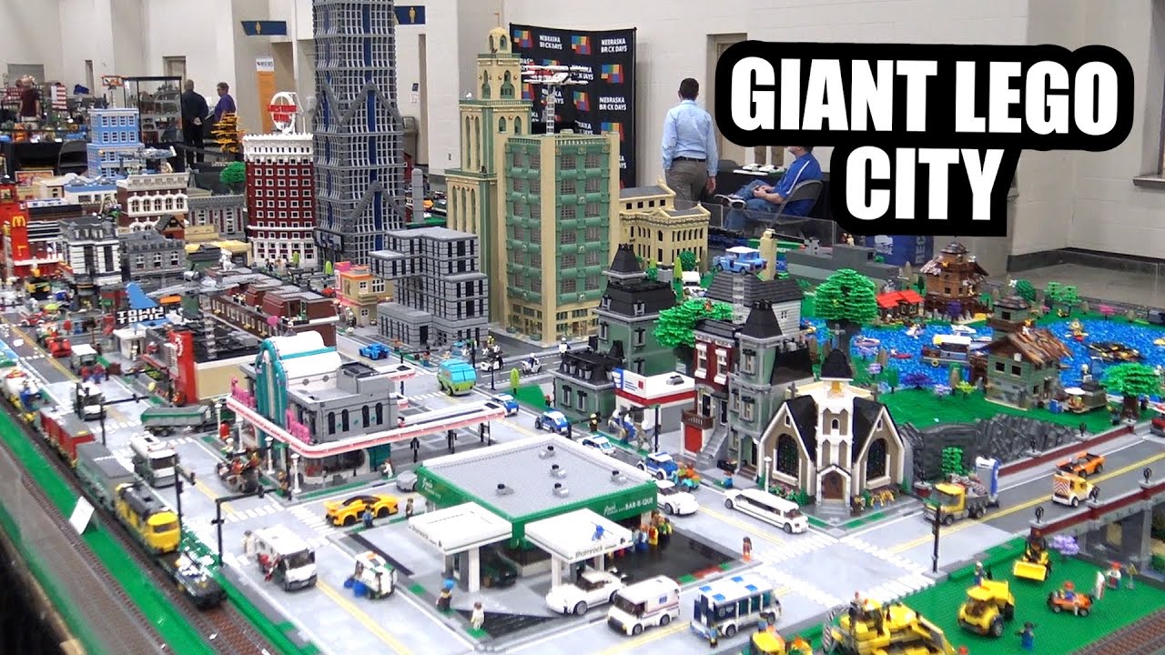 Huge LEGO Train City Built by 15 People!