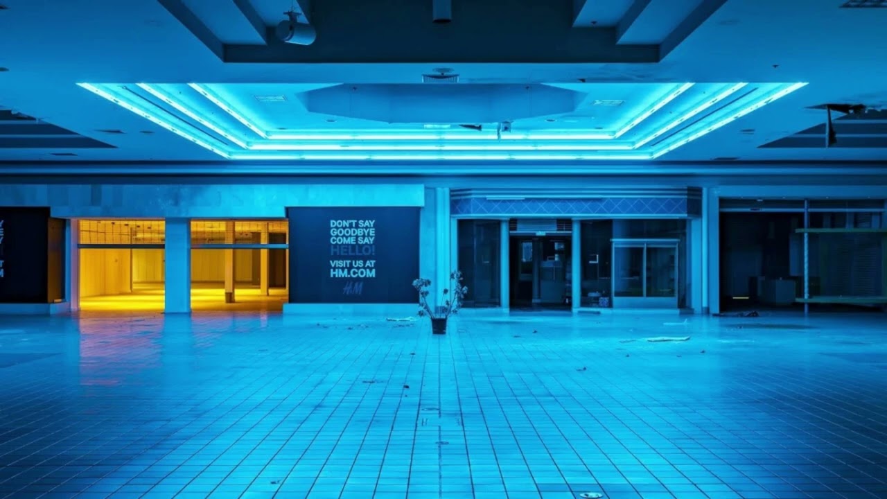 The Winner Takes It All by ABBA but playing in an empty mall