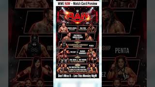 Next Raw Card 😱 #wwe #aew #viral #shorts #wrestlemania #viralvideo #wrestling