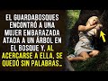 El guardabosques encontró a una mujer embarazada atada a un árbol en el bosque y…