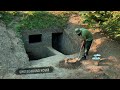 How to build underground temple tunnel house with swimming pool