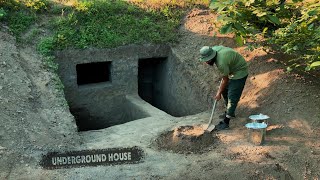 How to Build Underground Temple Tunnel House with Swimming Pool