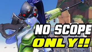WIDOWMAKER NO SCOPING IS OP | Overwatch Widowmaker No Sniper Rifle Challenge