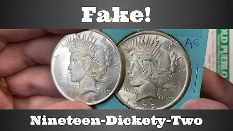 Fake! Comparing Counterfeit & Real Nineteen-Dickety-Two Peace Dollars