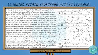 Exercise No.188 @ 80 Wpm - Pitman Shorthand Dictation - Kz Learning