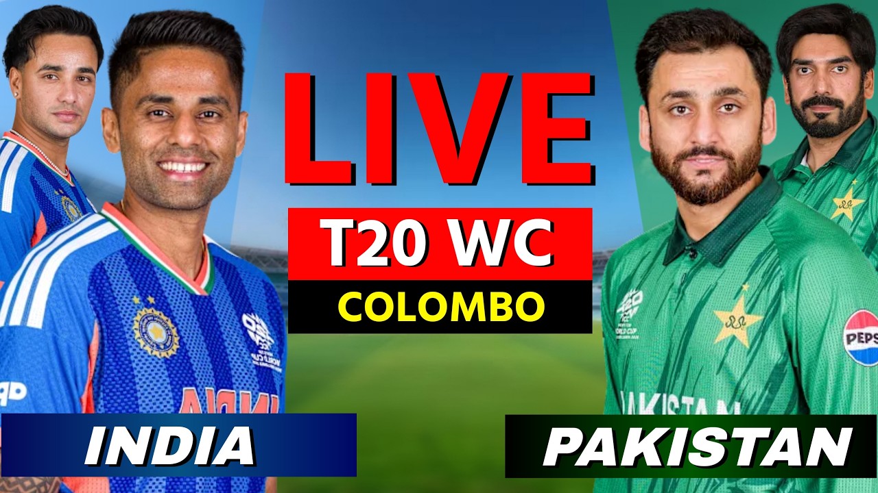 🔴 Live: IND vs PAK, T20 World Cup 2026, Live Cricket Match Scores, Commentary | India vs Pakistan