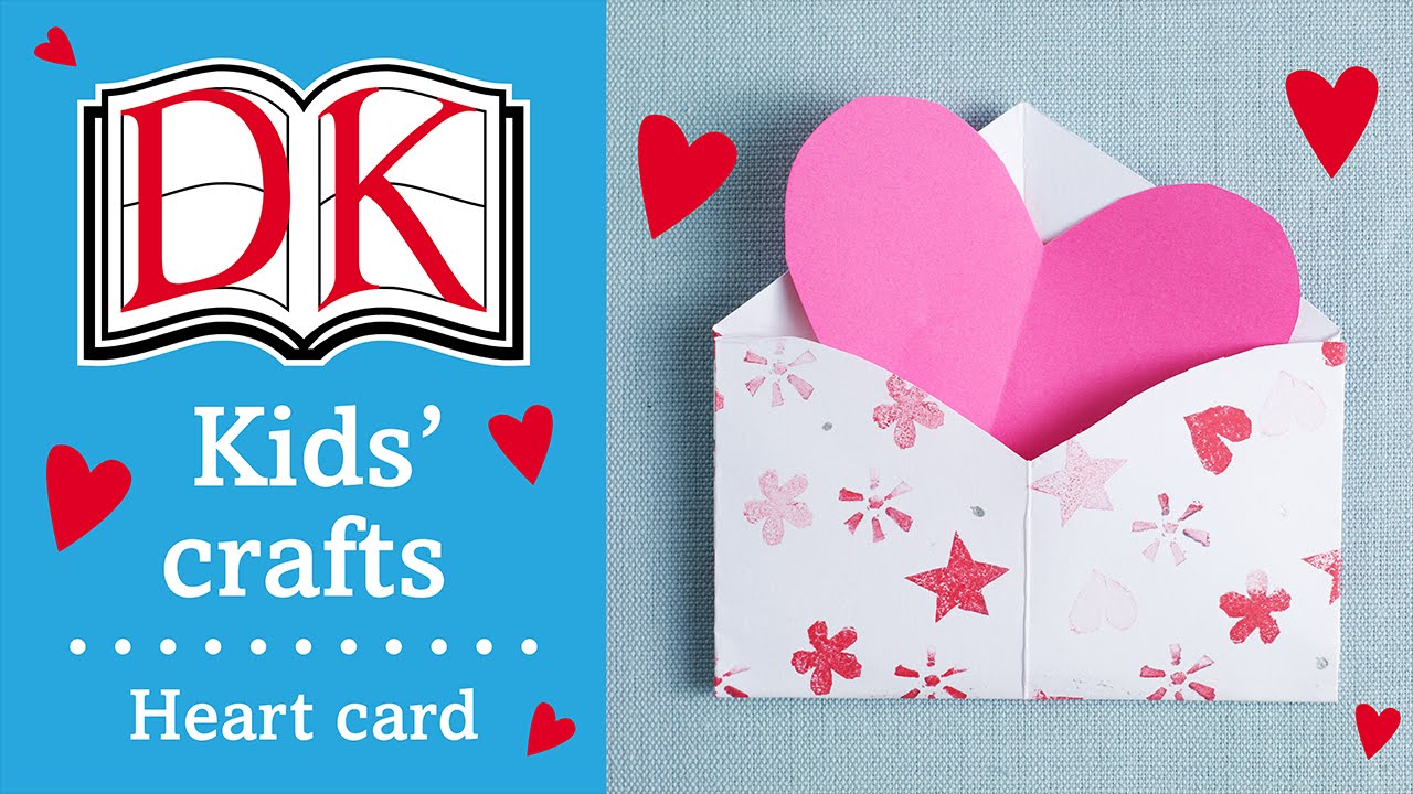 Kids' Craft: Valentine's Day Heart Card - YouTube