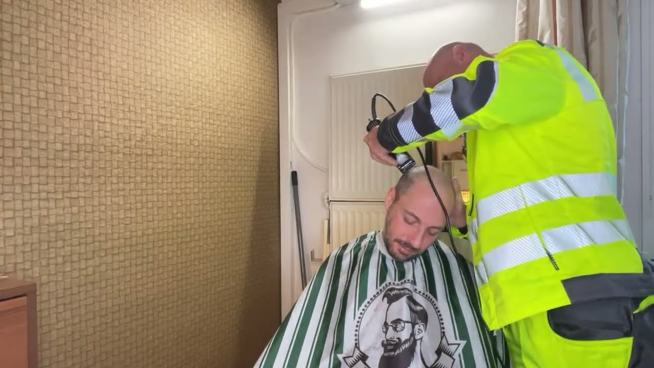 Charly gets his dome and body razored