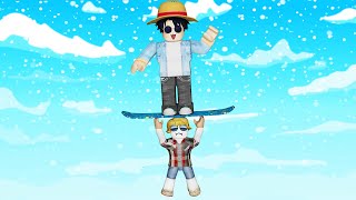 SNOWBOARDING RACE CHALLENGE with CHOP & BOB in ROBLOX!