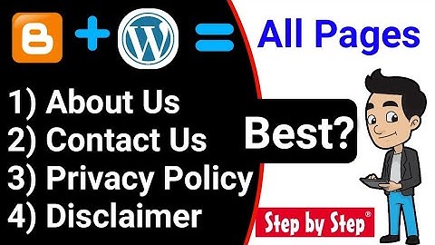 Blog/Website Pages Kaise Banaye | How to create blog pages- privacy policy, disclaimer,about,contact