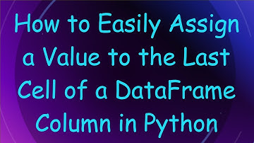 How to Easily Assign a Value to the Last Cell of a DataFrame Column in Python