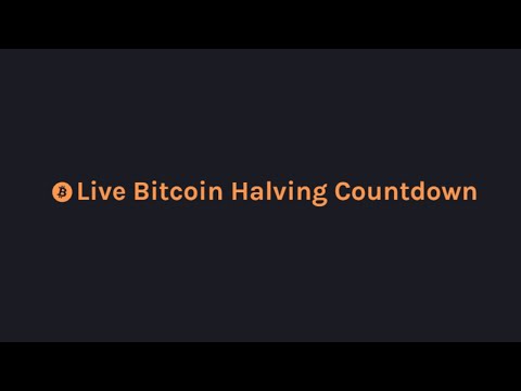 Live Bitcoin Halving Countdown