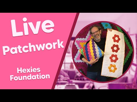 LIVE de Patchwork com Airton Spengler - Hexies Foundation