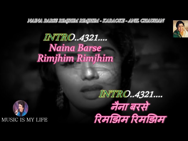 Naina Barse Rimjhim Rimjhim Karaoke With Scrolling Lyrics Eng. & हिंदी class=