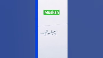 Muskan name signature style #muskan #M signature #muskan art