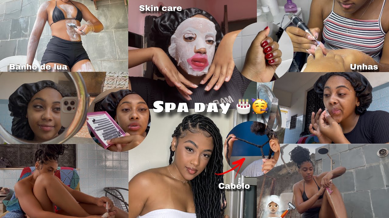 SPA DAY PRÉ ANIVERSÁRIO🥳✨|cabelo, skin care, unhas, banho premium, banho de lua, cílios…