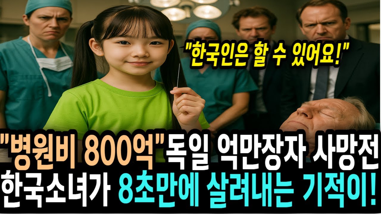 8초면 충분해요 단 한 곳도 치료 못해 사망 위기에 빠진 독일 백만장자 재벌, 11살 한국소녀가 맥을 잡고 침을 높고 지네를 뿌리는 순간!