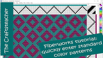 Fiberworks PCW: quickly enter standard color patterns