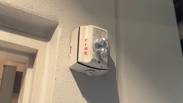 System Sensor Spectralert Advances going off in Miami Parking garage #firealarm