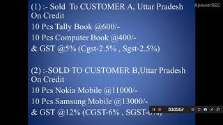 Tally ERP 9 Basic Class With Live Project Work | GST Local Sales Transaction Part 5 Tally Course