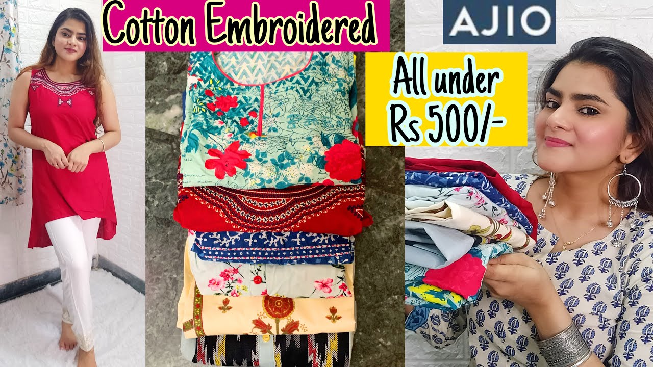 AJIO OFFICE /COLLEGE WEAR KURTIS | UNDER RS 500| LATEST KURTIS ONLINE ...