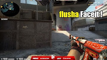 flusha PLAYING FACEIT OVERPASS🔥(STREAM HIGHLIGHTS)