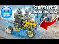 RIDING A STREET LEGAL BANSHEE 350 IN THE SNOW ( COPS DIDNT EXPECT THIS ! ) | BRAAP VLOGS