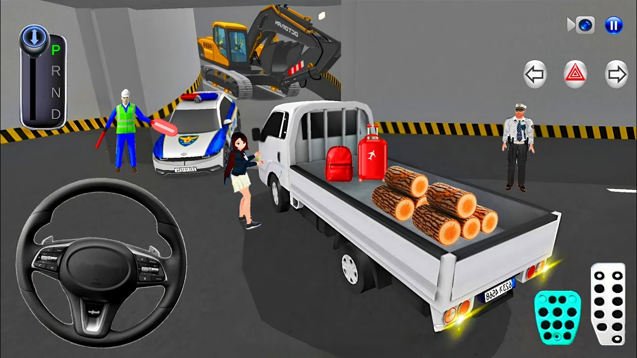 New Transporter Kia Pickup Stuck in Parking with Excavator🛻 3D Driving Class 2025 - Android Gameplay