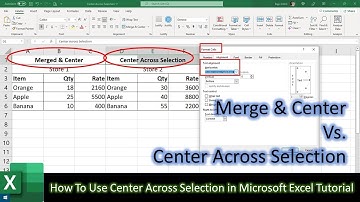 How to use Center Across Selection vs. Merge and Center in Microsoft Excel - Lesson 23