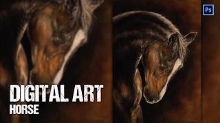 Drawing a Horse in Adobe Photoshop + Wacom Cintiq tablet