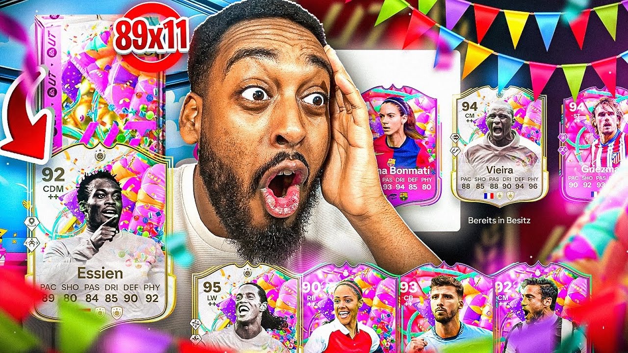 OHAA!! RANG 1 FUT BIRTHDAY REWARDSS🎉🎁NEUES 89x11 PACK ist__😵‍💫ESSIEN SBC=🗑️🚮 | EA FC 25 ￼