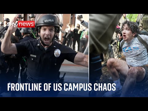 Gaza protests: On the frontline of US campus chaos