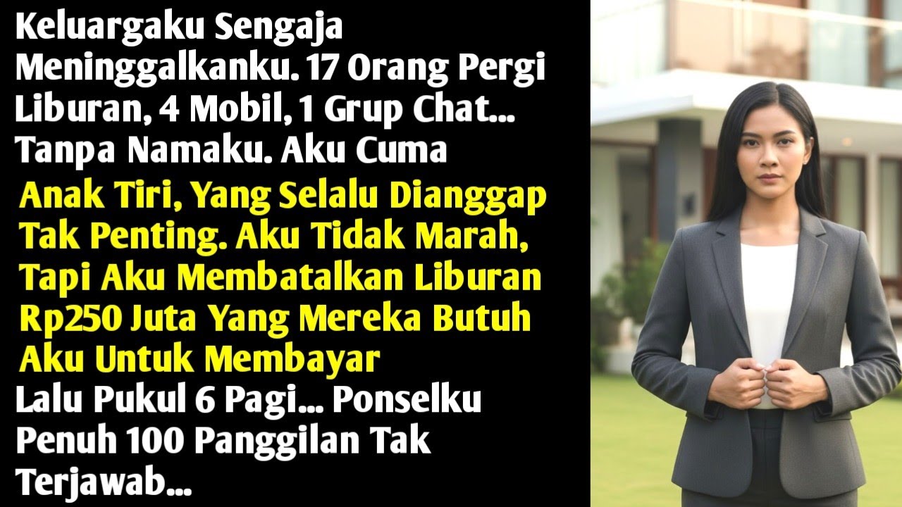 Keluargaku Meninggalkanku Untuk Liburan, Maka Aku Batalkan Rp250 Juta Yang Sudah Kubayar...