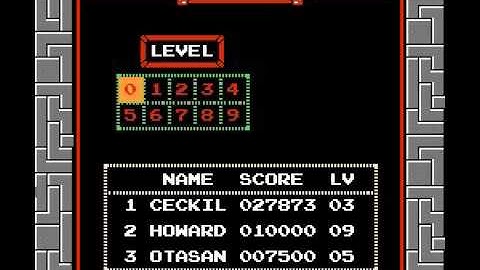 Tetris Nintendo NES Weird Sound Effects 1 Game Genie Code