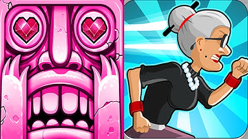 Temple Run 2 Sky Summit VS Angry Gran Run - Running Game Android Gameplay HD