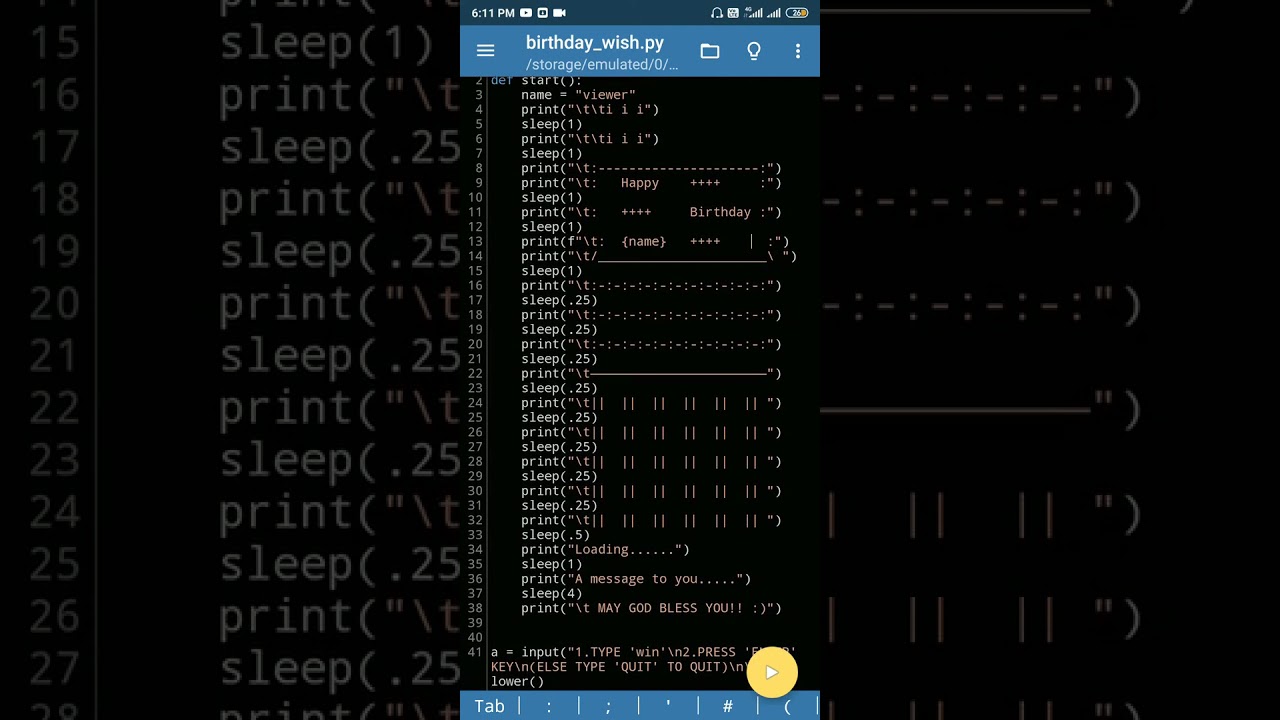 Happy birthday wishes in python - YouTube