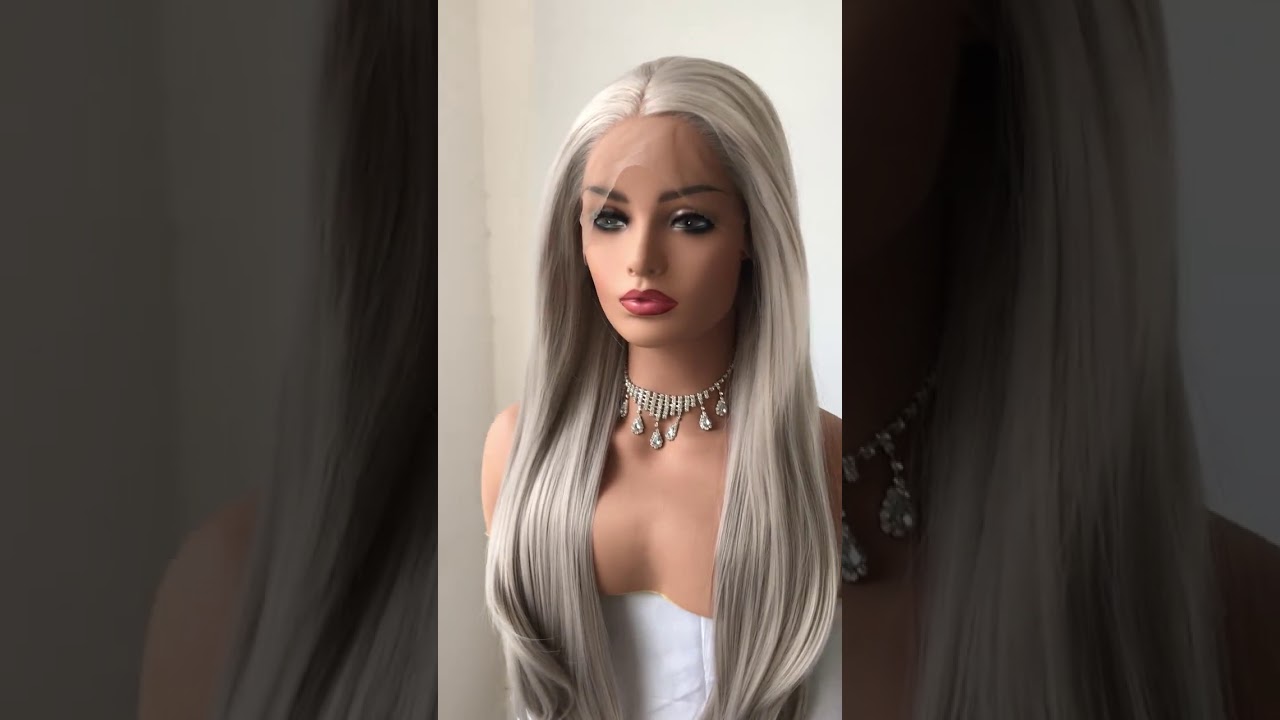 Aliexpress Lvcheryl Hand Tied New Platinum Grey Long Natural Straight High Density Soft Heat Resista