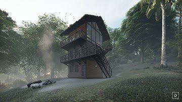RIVERSIDE CABIN SRILANKA | 3d Animation walkthrough | Lumion 10 | Sketchup | Adobe Premiere