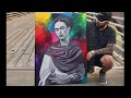 Painting Frida Kahlo Realistic Colorful Timelapse