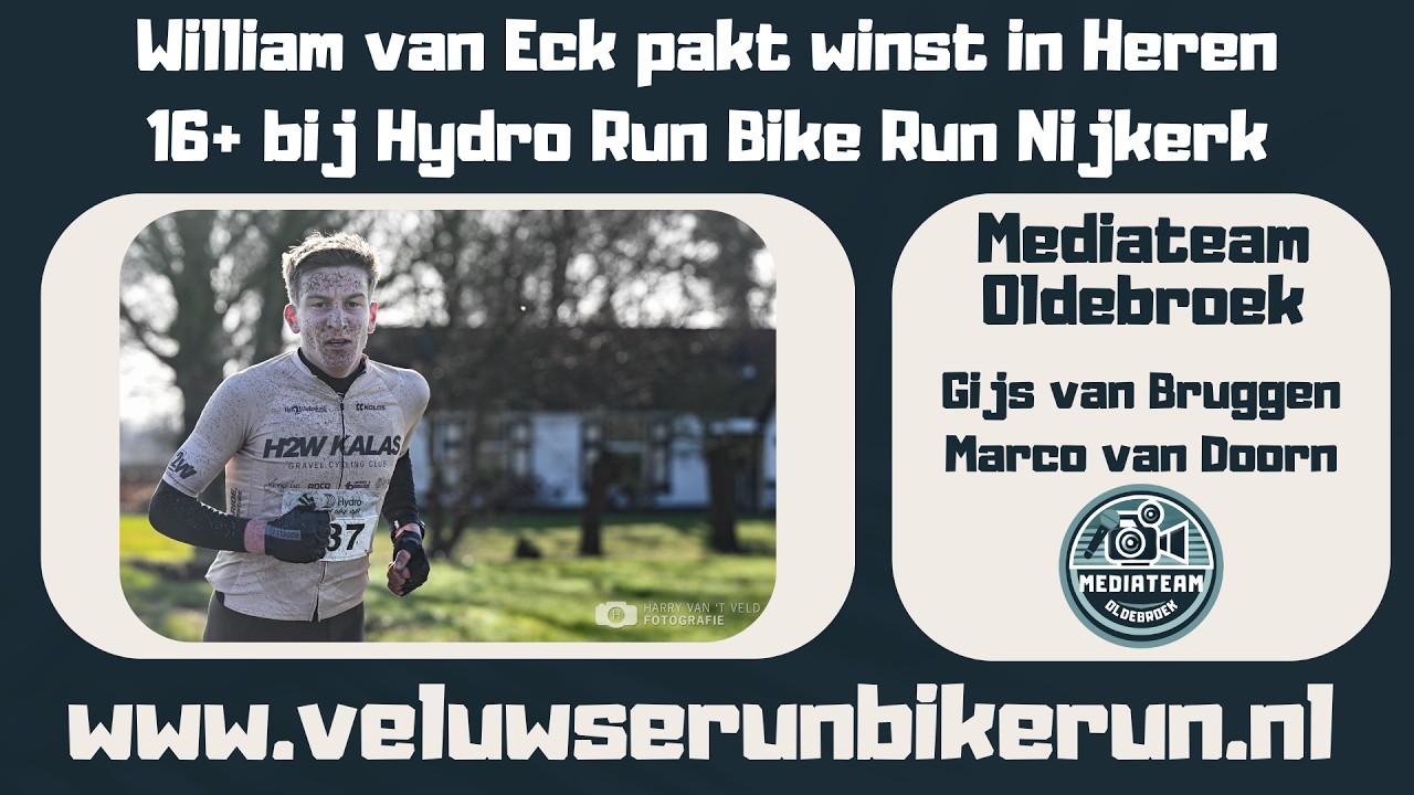 William van Eck pakt winst in Heren 16+ bij Hydro Run Bike Run Nijkerk