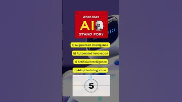 What does AI stand for? AI is the Trending Technology nowadays | #tech #technology #quiz #short