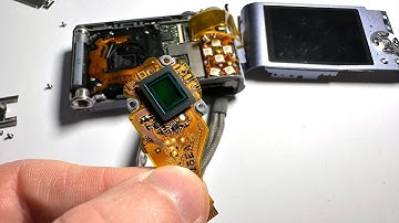 Panasonic Lumix compact camera cleaning the CCD sensor in the lens