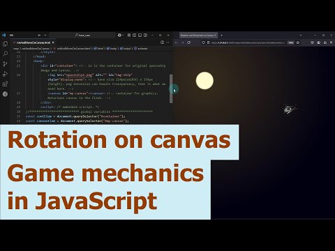 Rotate the image on canvas. Game mechanics in JavaScript.