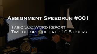 Homework Speedrun 001