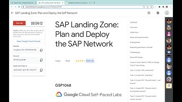 SAP Landing Zone: Plan and Deploy the SAP Network || #qwiklabs || #GSP1068 ||  [With Explanation🗣️]