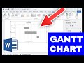 How to Make a GANTT CHART in Microsoft Word