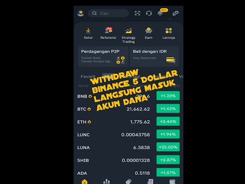 Cara Withdraw Binance 5 Dollar | Cara Mencairkan Asset Binance Tanpa p2p